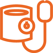 Icon of a blood pressure cuff, Vital Signs, The JADE Study for head and neck cancer. 
